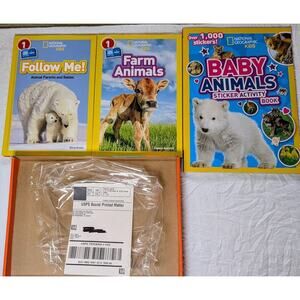 National Geographic Baby Animals Read To Explore Set Level 1 + Sticker Book